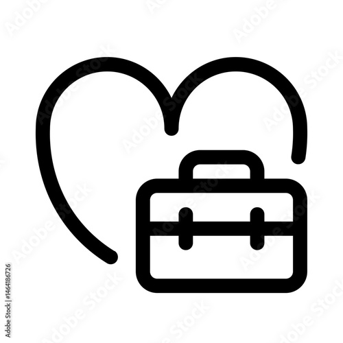 love workers icon with line style, perfect for user interface projects