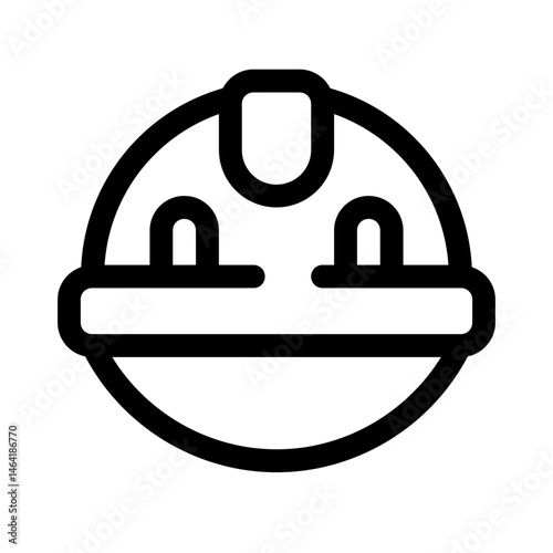 safety helmet icon with line style, perfect for user interface projects