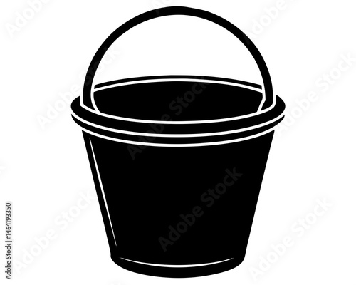 Sand Bucket silhouette vector illustration