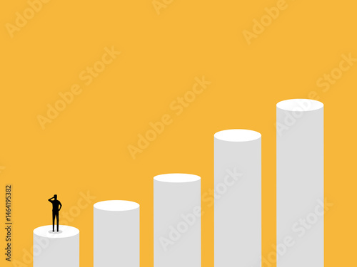 Unsuccessful businessman is at the bottom of the bar chart