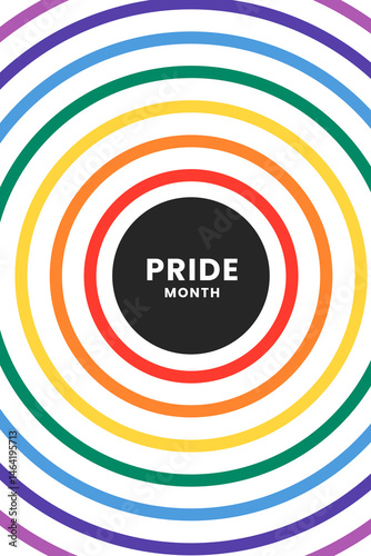 Pride Month in June. LGBTQ multicolored rainbow gay flag. Original color symbol of gay pride concept background, high resolution poster vertical