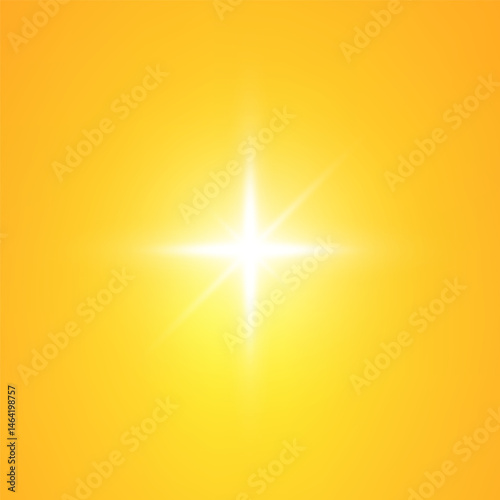  Warm sun on a yellow background. Leto.bliki solar rays