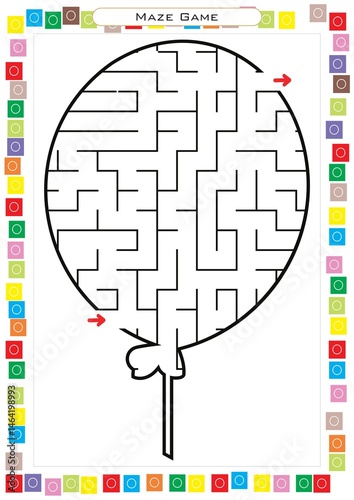 Worksheets for children – kids activity – maze game