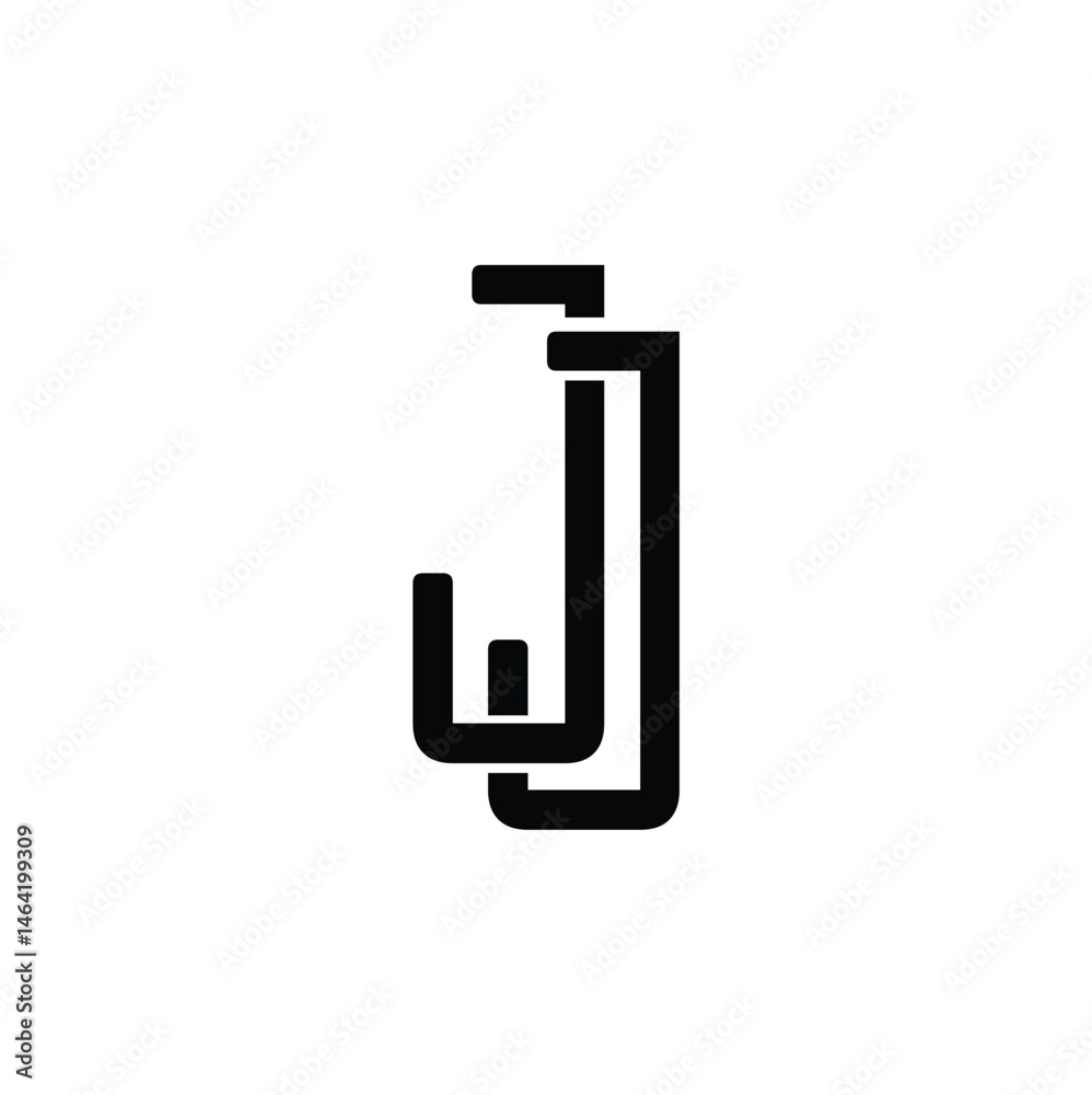 JJ monogram logo design letter text name symbol monochrome logotype alphabet character simple logo JJ monogram logo design letter text name symbol monochrome logotype alphabet character simple logo