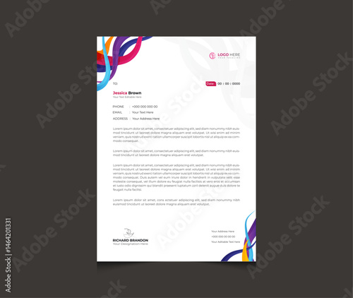 Modern business and corporate letterhead template