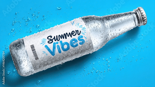 Refreshing summer beverage beachside product photography vibrant colors close-up chill vibes