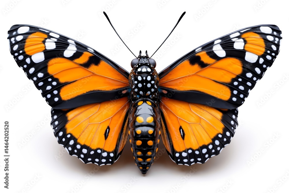 Fototapeta premium A close up of a butterfly on a white background