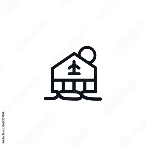 Hydropower symbol representing renewable energy impact, eco-awareness