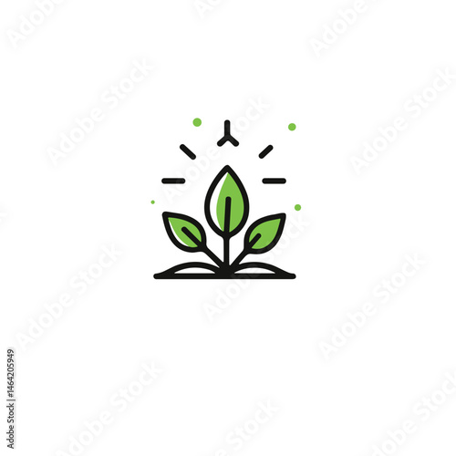 Green innovation symbolizing renewable energy and sustainability, eco-friendly