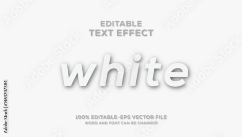 White Editable Text Effect design
