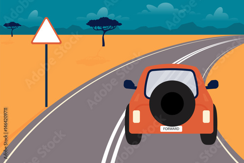road and car