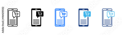 Online Shop Icon Set With Multiple Style Collection 