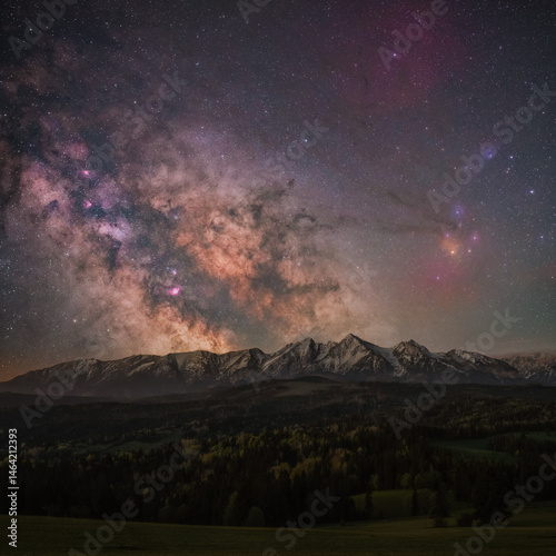 Milky Way over Tatra Mountains