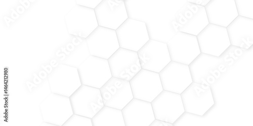Hexagon abstract technology background,white Hexagonal Background Luxury White Pattern,Abstract white hexagon concept background, soft white background,