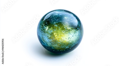 A mesmerizing crystal sphere filled with cosmic hues. Its luminous glow captures the essence of the universe. Perfect for abstract designs and digital art. Generative AI