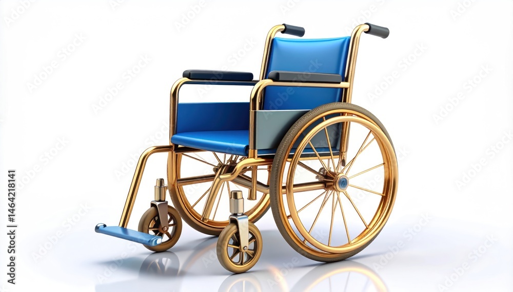 Fototapeta premium Wheelchair on White Background