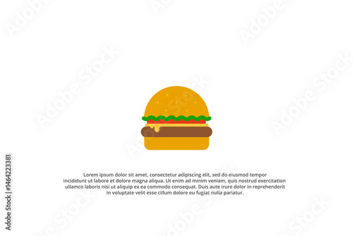 delicious and tempting burger icon for your food menu