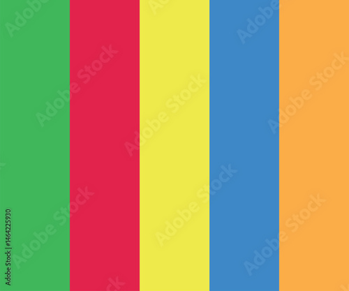 Vertical Color Stripes Background Flat Design