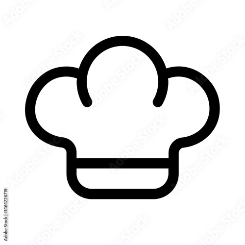 toque icon with line style, perfect for user interface projects