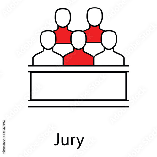 Jury vector Icon design Representing Legal Decision-Making Process
