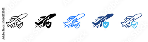 Aviation Icon Set With Multiple Style Collection 