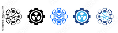 Nuclear Icon Set With Multiple Style Collection 