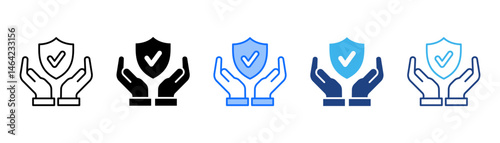 Insurance Icon Set With Multiple Style Collection 
