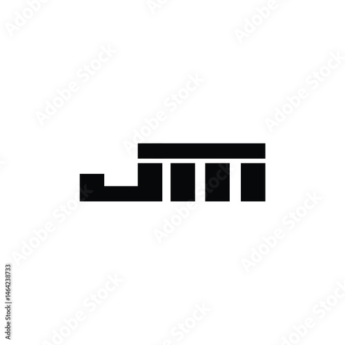 JM monogram logo design letter text name symbol monochrome logotype alphabet character simple logo