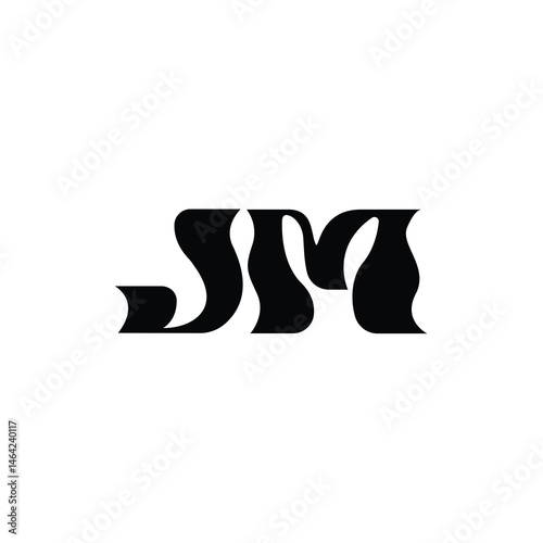 JM monogram logo design letter text name symbol monochrome logotype alphabet character simple logo