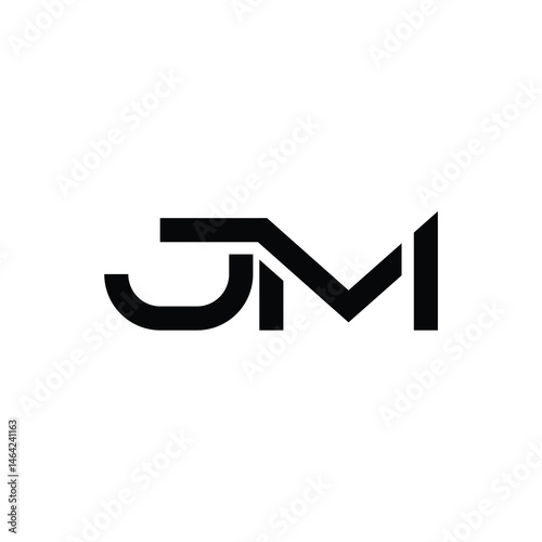 JM monogram logo design letter text name symbol monochrome logotype alphabet character simple logo