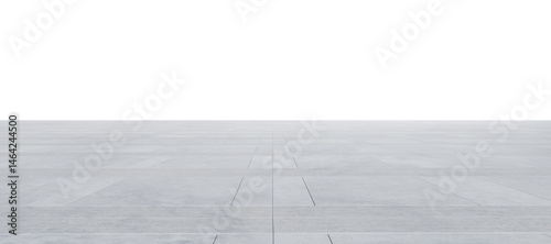 3d rendering empty concrete floor on white background creating minimalist space © jamesteohart