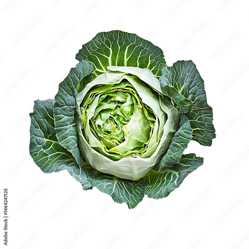 Obraz premium Green fresh raw cabbage