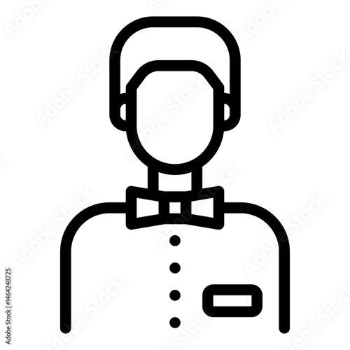 Icon of Waiter in Uniform