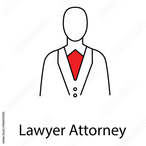 Lawyer Attorney vector Icon design Representing Legal Professional Services