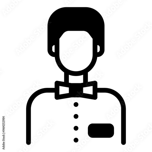 Icon of Waiter in Uniform