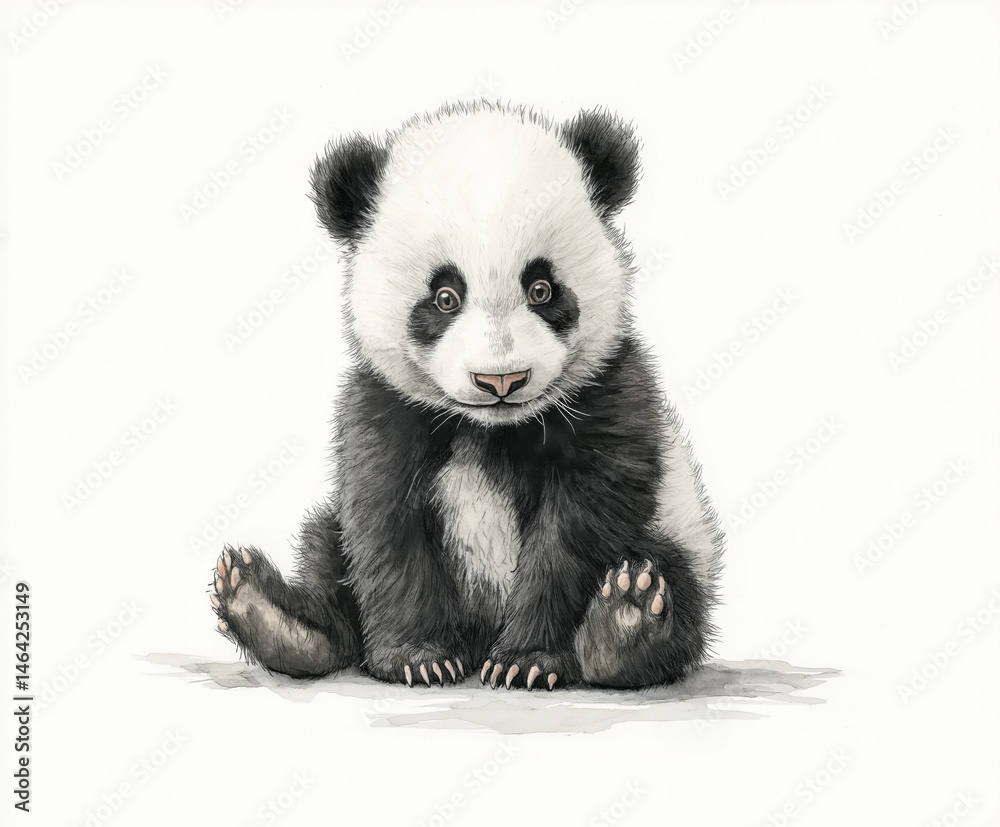 Naklejka premium Panda Baby