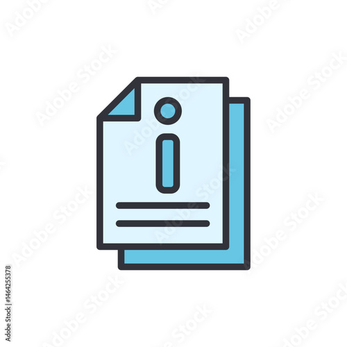 Detailed information icon design for website or digital product use