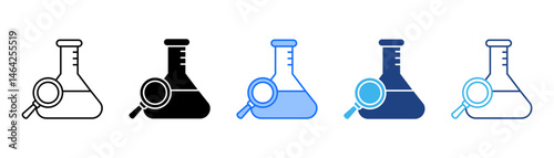 Flask Icon Set With Multiple Style Collection 