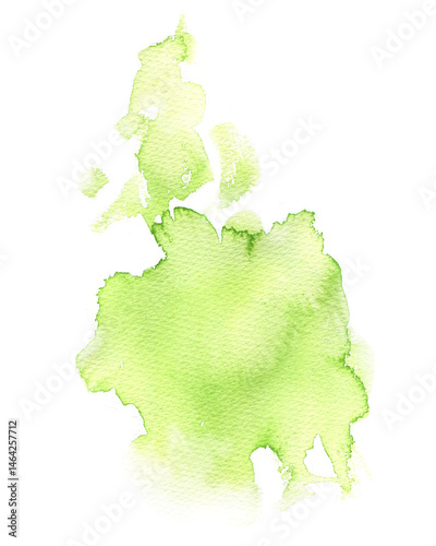 Watercolor paint spot on white background. Abstract paint spot, bright, juicy, expressive