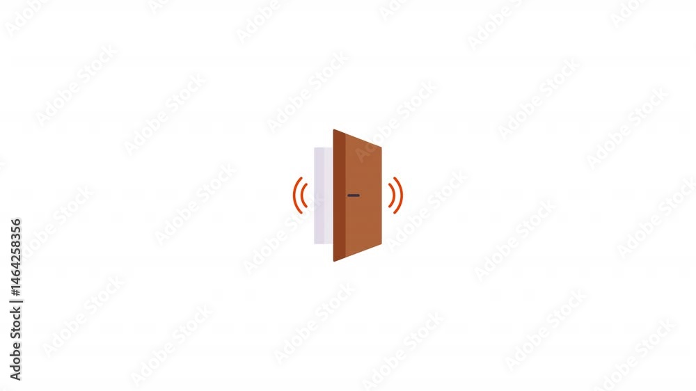 alarm sensor door icon animation alarm sensor door icon animation