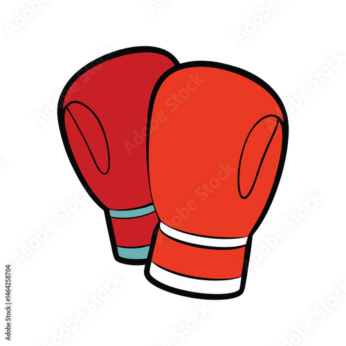 Boxing gloves vector illustration. sports equipment, workout gear, fighting gloves, combat sports, boxing training, athletic wear

