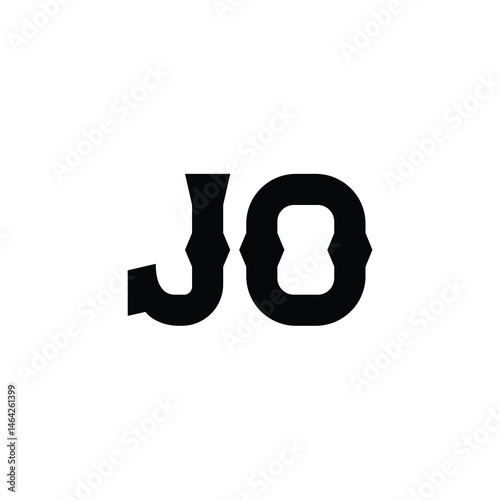 JO monogram logo design letter text name symbol monochrome logotype alphabet character simple logo