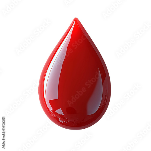 Red fluid droplet illustration medical blood symbol liquid concept isolated on transparent  background png