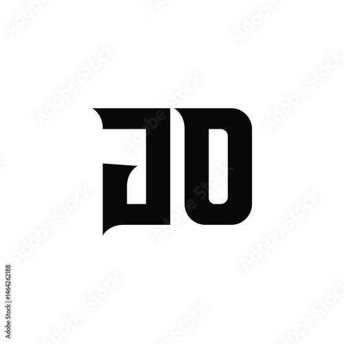 JO monogram logo design letter text name symbol monochrome logotype alphabet character simple logo