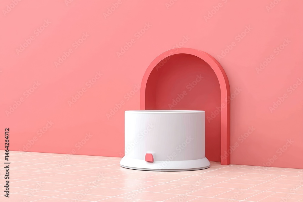 Infrared Motion Tracking Sensor Designed for Smart Home Applications in Modern Interiors With Vibrant Wall Color