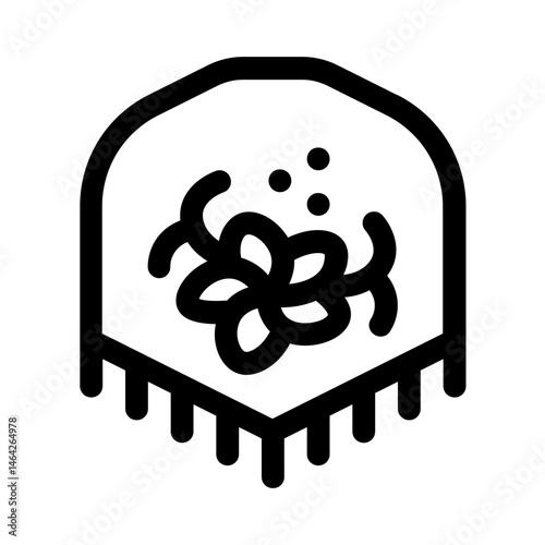 shawl robe icon with line style, perfect for user interface projects
