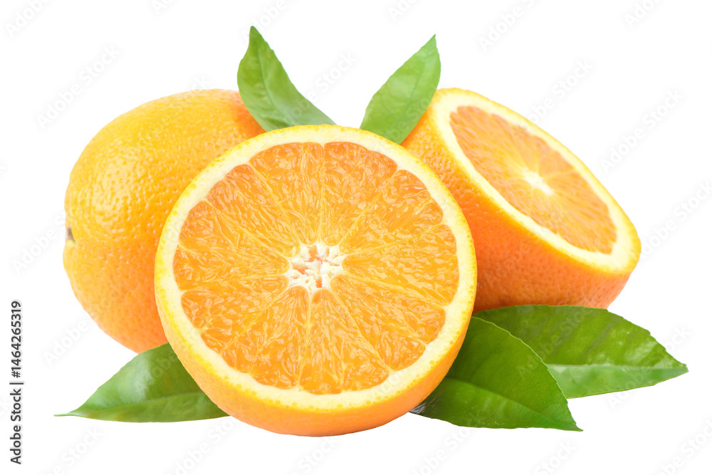 Orange fruit isolated on white background