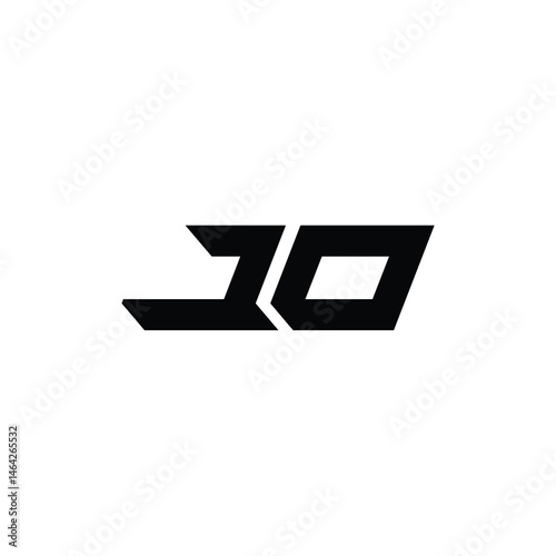 JO monogram logo design letter text name symbol monochrome logotype alphabet character simple logo