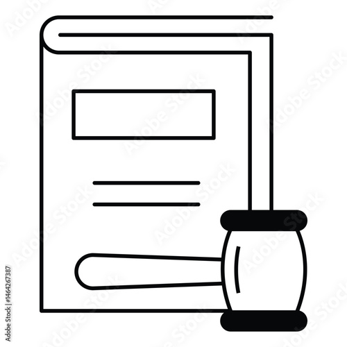 Amendment vector Icon design Symbolizing Legal Rights Protection