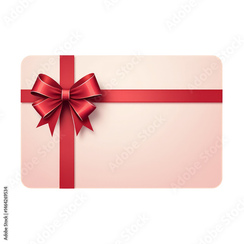 Customizable Gift Card with Red and Pink Design – A customizable gift card with a red and pink design, isolated on a white background.